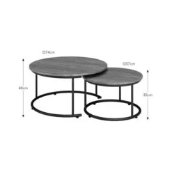 Fulton Coffee Nest Of Tables, Pine Effect -Habitat Store 30569979 alt09