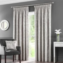 Romano Velour Pencil Pleat Curtains -Habitat Store 30620420 alt01