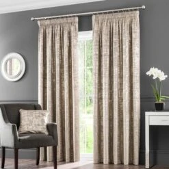 Romano Velour Pencil Pleat Curtains -Habitat Store 30621259 alt01