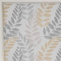 Leah Leaf Ochre Blackout Roller Blind -Habitat Store 30634074 alt05