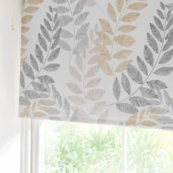 Leah Leaf Ochre Blackout Roller Blind -Habitat Store 30634075 alt04