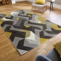 Hand Carved Aurora Geometric Rug 31 Hand Carved Aurora Geometric Rug -Habitat Store 30639824