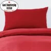 Non Iron Plain Dye Red Standard Pillowcase Pair -Habitat Store 30645117