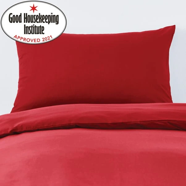 Non Iron Plain Dye Red Standard Pillowcase Pair 3 Non Iron Plain Dye Red Standard Pillowcase Pair