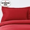 Non Iron Plain Dye Red Oxford Pillowcase -Habitat Store 30645118