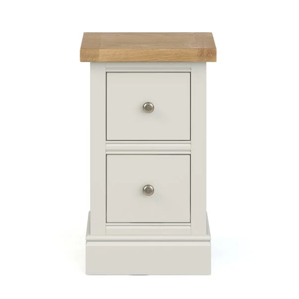 Compton 2 Drawer Slim Bedside Table, Oak 3 Compton 2 Drawer Slim Bedside Table, Oak