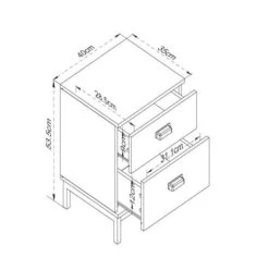 Fulton 2 Drawer Bedside Table -Habitat Store 30645281 alt09