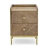 Rumi 2 Drawer Bedside Table, Mango Wood -Habitat Store 30646645