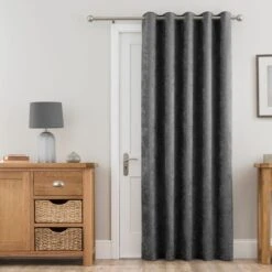 Chenille Thermal Eyelet Door Curtains -Habitat Store 30649587