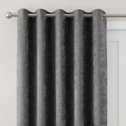 Chenille Thermal Eyelet Door Curtains -Habitat Store 30649587 alt01