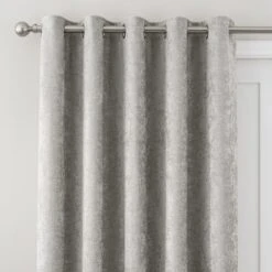 Chenille Thermal Eyelet Door Curtains -Habitat Store 30649590 alt01