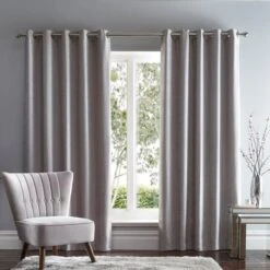 Chenille Wave Eyelet Curtains -Habitat Store 30649661 alt01