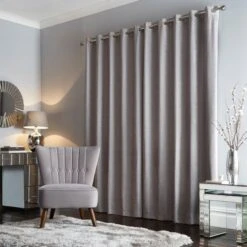 Chenille Wave Eyelet Curtains -Habitat Store 30649663 alt04