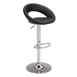 Knox Adjustable Height Swivel Bar Stool, Faux Leather -Habitat Store 30661951