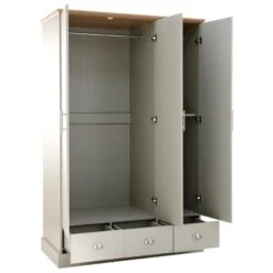 Kendal Triple Wardrobe, Grey 15 Kendal Triple Wardrobe, Grey -Habitat Store 30662662 alt04