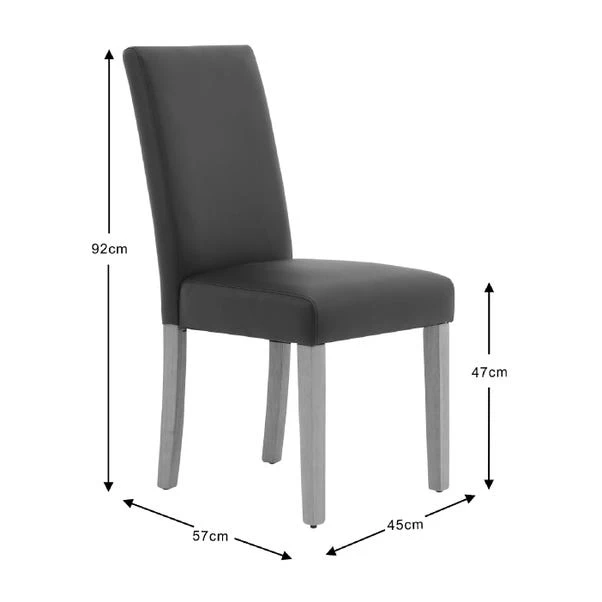 Hugo Set Of 2 Dining Chairs, Faux Leather 12 Hugo Set Of 2 Dining Chairs, Faux Leather - Image 10