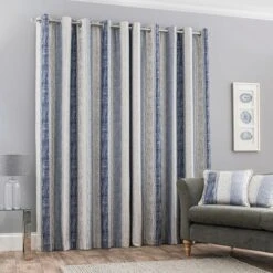 Sadie Stripe Eyelet Curtains -Habitat Store 30670251 alt04