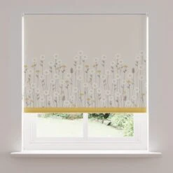 Scandi Flowers Natural Blackout Roller Blind -Habitat Store 30674833 alt02