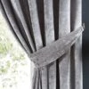 Crushed Velour Silver Pencil Pleat Curtain Tieback -Habitat Store 30687147