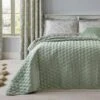 Evesham Green Quilted Velvet Bedspread -Habitat Store 30690426