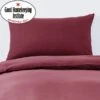 Non Iron Plain Dye Claret Standard Pillowcase Pair 2 Non Iron Plain Dye Claret Standard Pillowcase Pair -Habitat Store 30691526