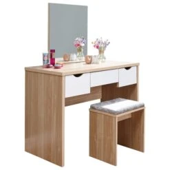 Elizabeth 3 Drawer Dressing Table Set With Mirror 11 Elizabeth 3 Drawer Dressing Table Set With Mirror -Habitat Store 30705685 alt04