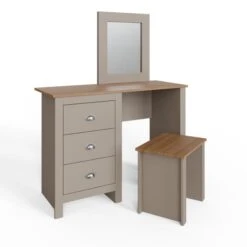 Lancaster 3 Drawer Dressing Table Set With Mirror -Habitat Store 30705702 alt02