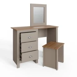 Lancaster 3 Drawer Dressing Table Set With Mirror -Habitat Store 30705702 alt03