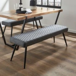 Montreal 2 Seater Dining Bench, Faux Leather, 135cm -Habitat Store 30711385