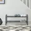 Black Metal 2 Tier Shoe Rack -Habitat Store 30711865