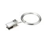 Pack Of 6 Satin Steel Curtain Rings With Clips Dia. 25mm -Habitat Store 30719262