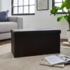 Faux Leather Ottoman Black -Habitat Store 30723928