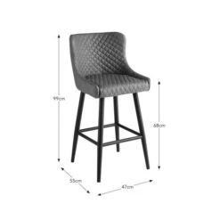 Montreal Counter Height Bar Stool, Faux Leather -Habitat Store 30724473 alt09