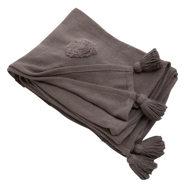 Grey Polka Tufted Throw 4 Grey Polka Tufted Throw - Image 2