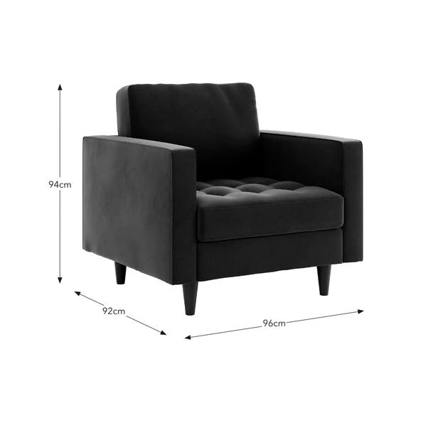 Zoe Velvet Armchair 19 Zoe Velvet Armchair - Image 17