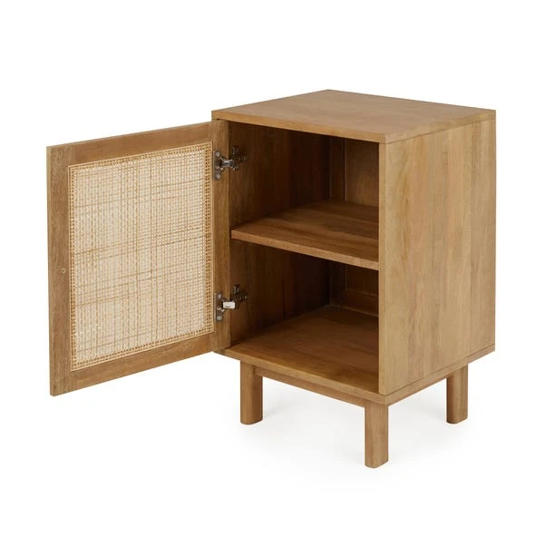 Indi 1 Door Bedside Table, Mango Wood 6 Indi 1 Door Bedside Table, Mango Wood - Image 4