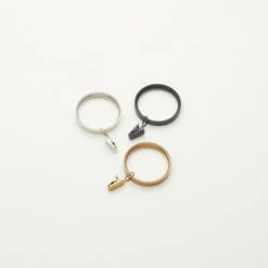 Luxe Curtain Rings With Clips Dia. 28mm -Habitat Store 30728960 alt07