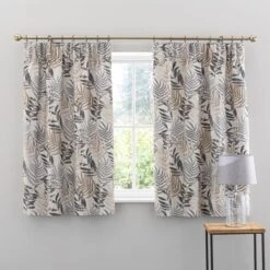 Leaf Jacquard Pencil Pleat Curtains -Habitat Store 30729262 alt05