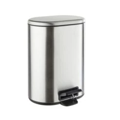 Chrome Recycling Bin 9 Chrome Recycling Bin -Habitat Store 30730707 alt02