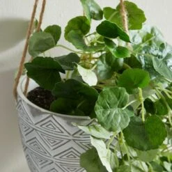 Artificial Trailing Plant In Hanging Geometric Plant Pot -Habitat Store 30732435 alt01