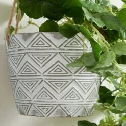 Artificial Trailing Plant In Hanging Geometric Plant Pot -Habitat Store 30732435 alt02