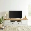 Compton Extra Wide TV Unit, Ivory For TVs Up To 80"