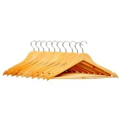 Pack Of 10 Wooden Hangers -Habitat Store 30735718 alt04