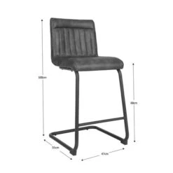 Felix Counter Height Cantilever Bar Stool, Faux Leather -Habitat Store 30748431 alt09
