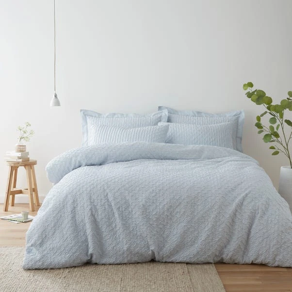 Edison Textured Pale Blue Oxford Pillowcase 4 Edison Textured Pale Blue Oxford Pillowcase - Image 2