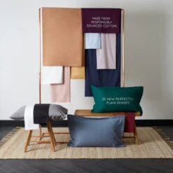 Pure Cotton Plain Dye Duvet Cover -Habitat Store 30750982 alt09