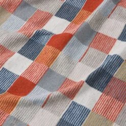 Super Soft Mini Squares Orange Throw -Habitat Store 30753840 alt02