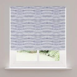 Whitmore Blue Stripe Blackout Roller Blind -Habitat Store 30754464 alt02
