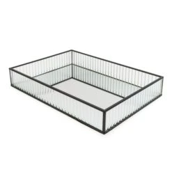 Ribbed Black Edge Glass Tray -Habitat Store 30755576 alt02