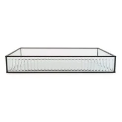 Ribbed Black Edge Glass Tray -Habitat Store 30755576 alt04